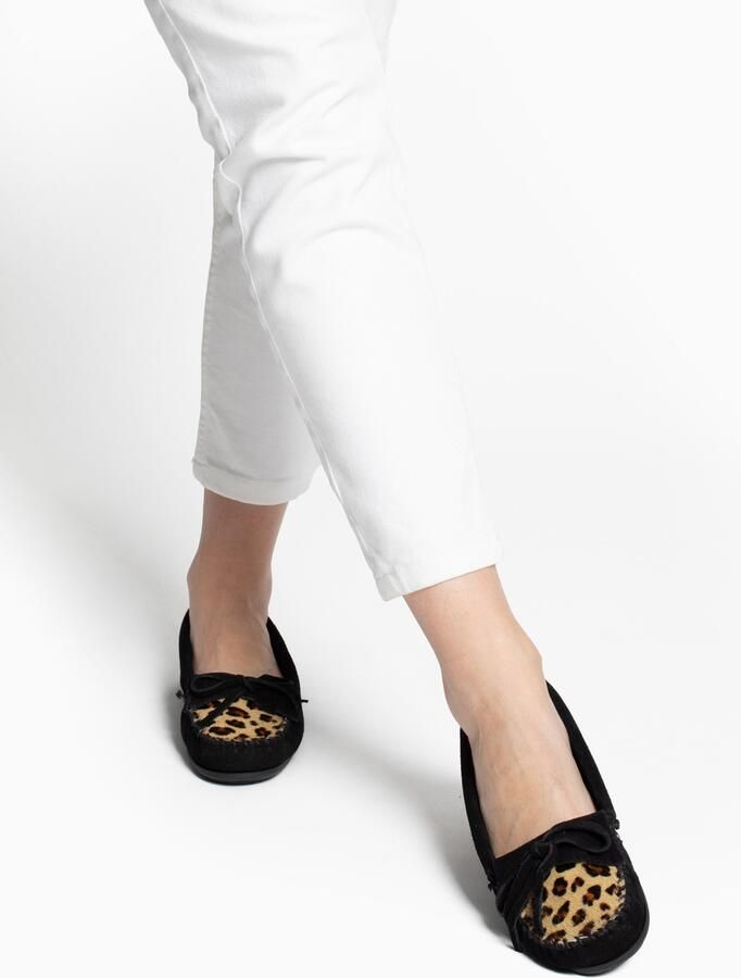 Minnetonka Mocassins 'Kilty Plus' beige bruin zwart - Foto 2