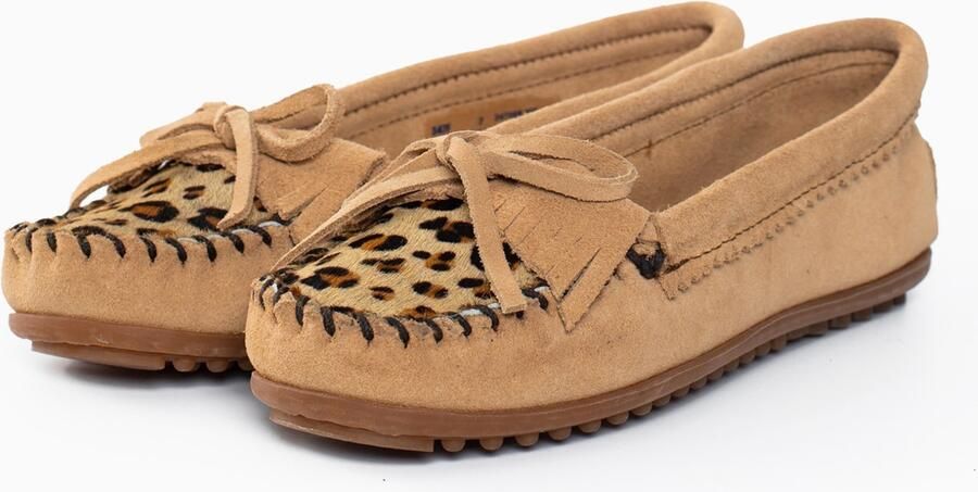 Minnetonka Mocassins 'Kilty Plus' cognac lichtbruin zwart - Foto 3