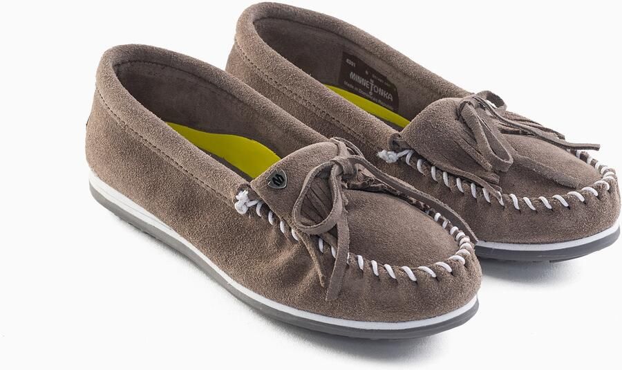 Minnetonka Mocassins 'Kilty plus' grijs wit - Foto 3