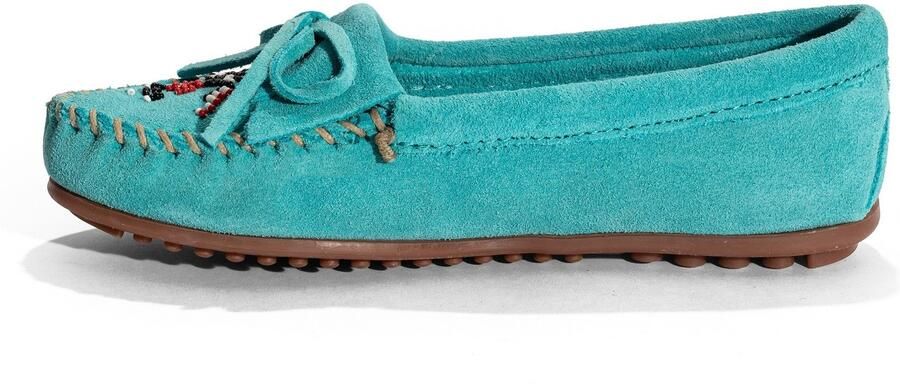 Minnetonka Mocassins 'Moosehide Kilty' turquoise