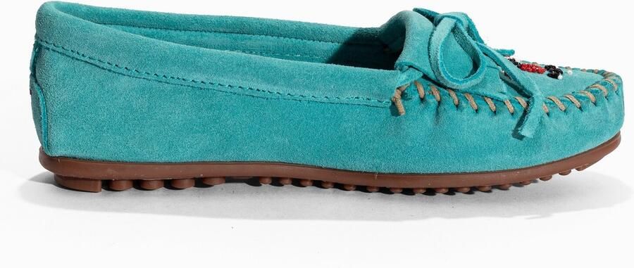 Minnetonka Mocassins 'Moosehide Kilty' turquoise - Foto 4