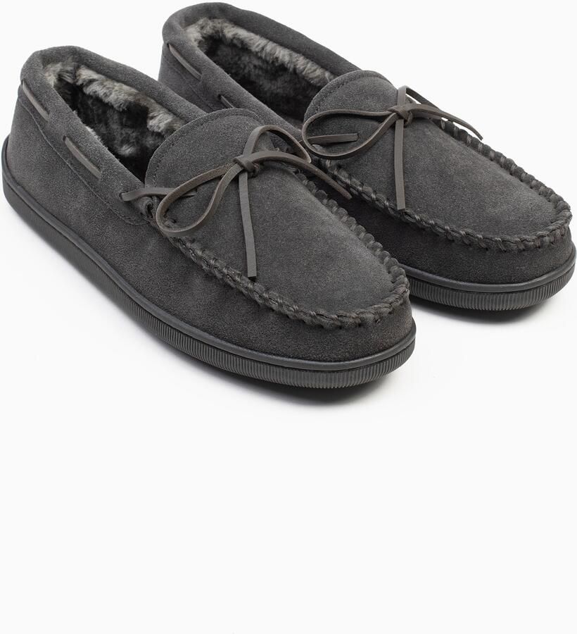 Minnetonka Mocassins 'Pileline' donkergrijs - Foto 2