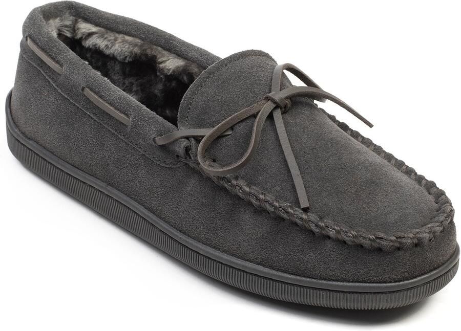 Minnetonka Mocassins 'Pileline' donkergrijs - Foto 3
