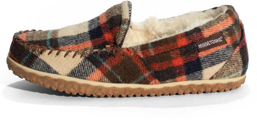 Minnetonka Mocassins 'Tempe' beige bruin rood zwart
