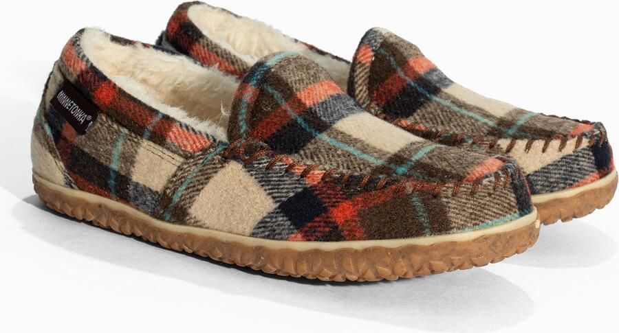Minnetonka Mocassins 'Tempe' beige bruin rood zwart - Foto 2
