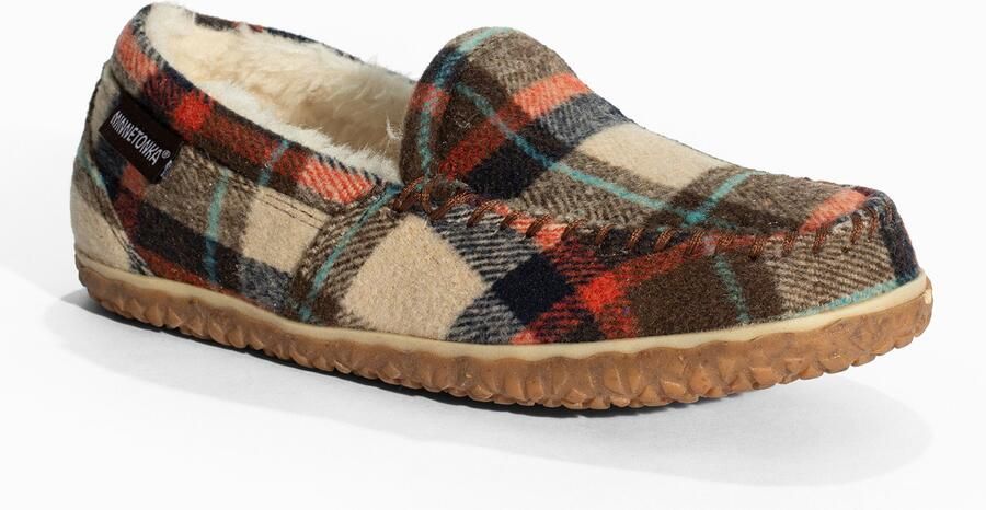 Minnetonka Mocassins 'Tempe' beige bruin rood zwart - Foto 3