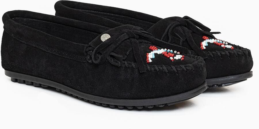 Minnetonka Mocassins 'Thunderbird' zwart - Foto 4