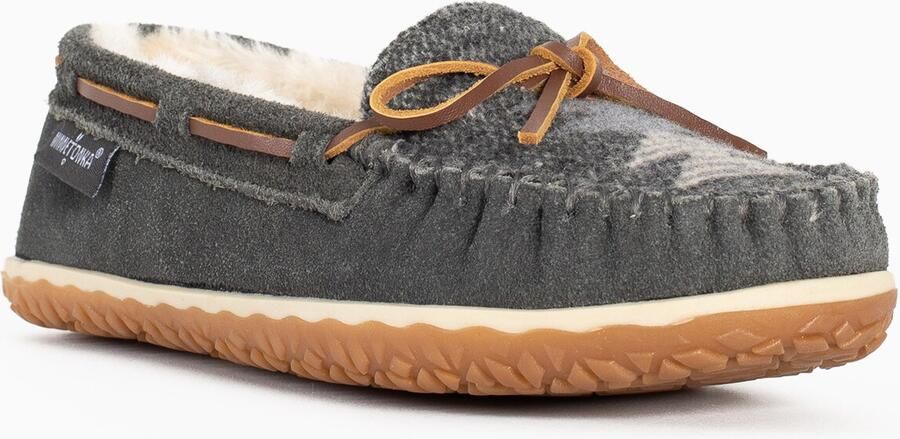 Minnetonka Mocassins 'Tilia' bruin grijs wit - Foto 3
