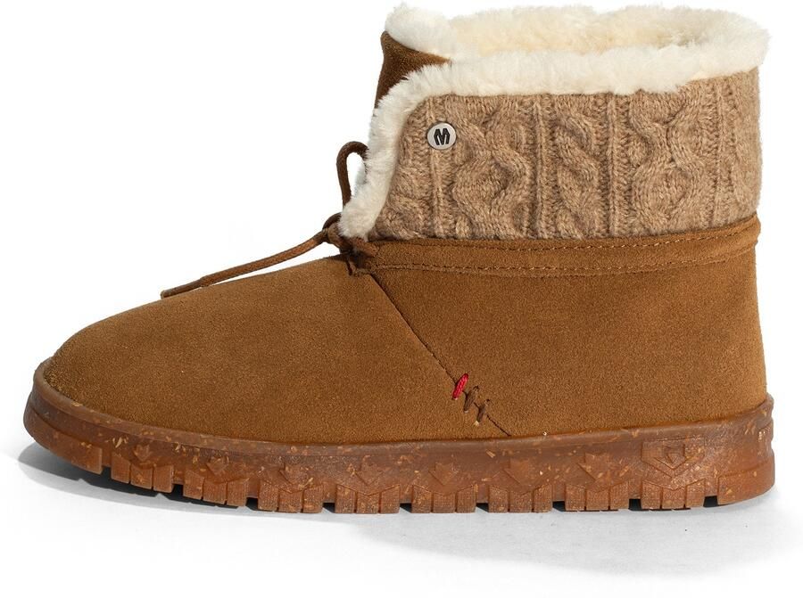 Minnetonka Veterlaarsjes 'Norean' crème beige gemêleerd bruin