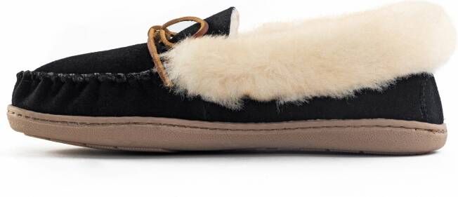 Minnetonka Mocassins 'Alpinsheepskin' crème lichtbruin zwart