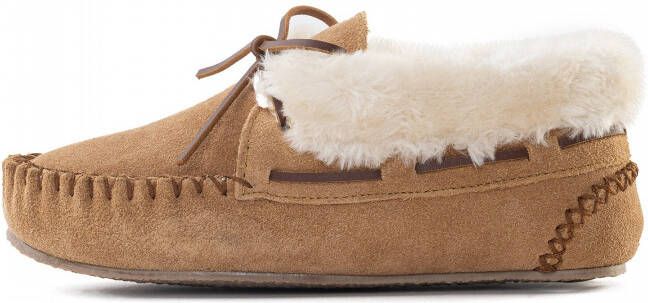 Minnetonka Mocassins 'Chrissy' bruin wit