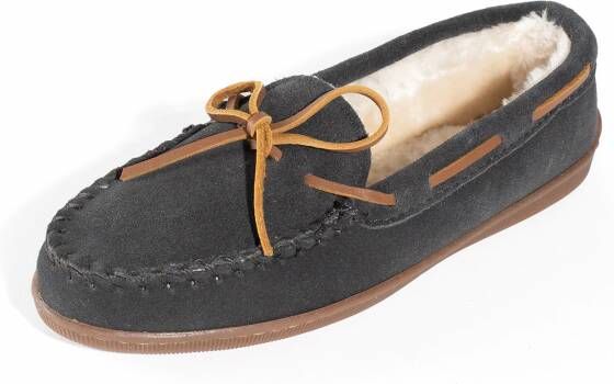 Minnetonka Mocassins 'Pileline' bruin donkergrijs