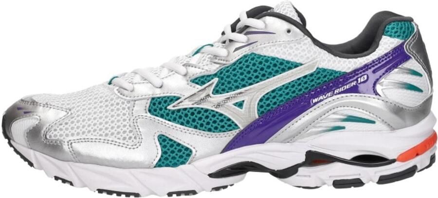 MIZUNO Lage Sneakers Heren Wave Rider 10 Sport Leatherlook Wit - Foto 7