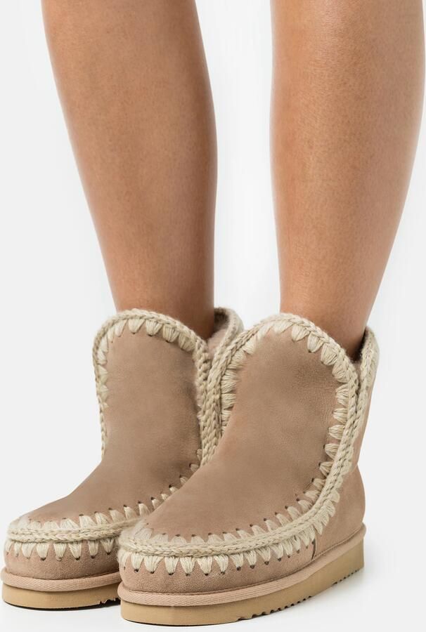 MOU Vachtlaarzen Dames Eskimo 18 Glitter Logo Suède Beige - Foto 5
