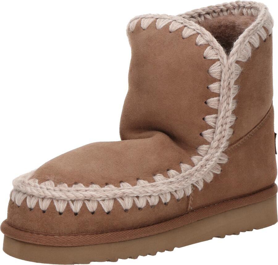 MOU Enkellaarsjes Dames Pantoffels Damesschoenen Suède Eskimo18 glit log Zand - Foto 18