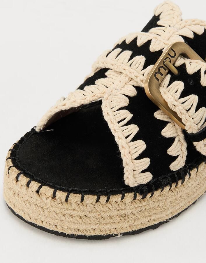 Mou Zwarte Leren Sandalen voor Vrouwen - Foto 4