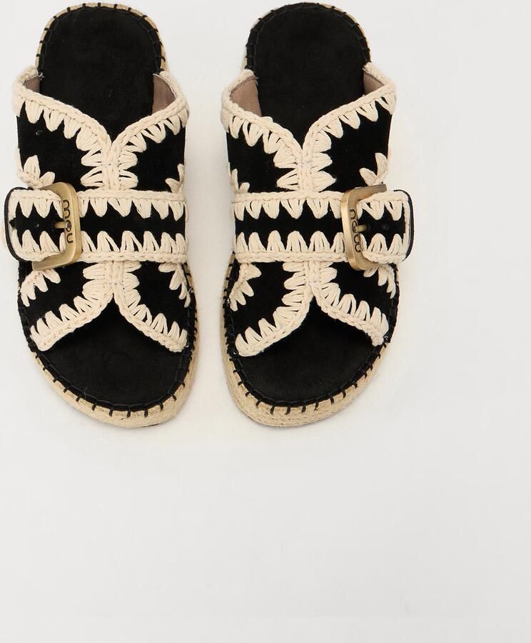 Mou Zwarte Leren Sandalen voor Vrouwen - Foto 3
