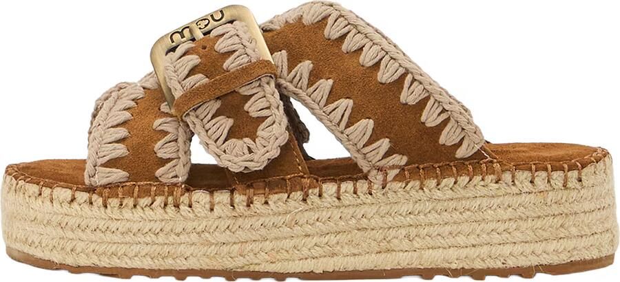 MOU Slippers Dames Jute Sandal Maat: 41 Materiaal: Suède Kleur: Bruin - Foto 7