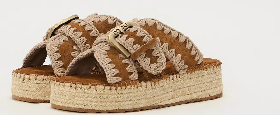 MOU Slippers Dames Jute Sandal Maat: 41 Materiaal: Suède Kleur: Bruin - Foto 11