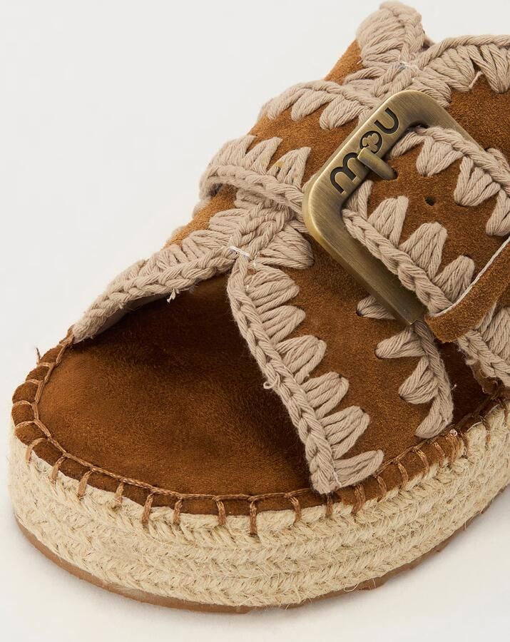 MOU Slippers Dames Jute Sandal Maat: 41 Materiaal: Suède Kleur: Bruin - Foto 9
