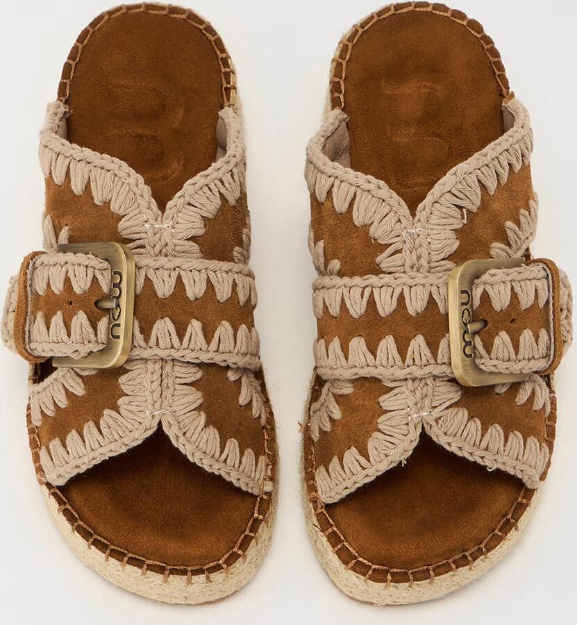 MOU Slippers Dames Jute Sandal Maat: 41 Materiaal: Suède Kleur: Bruin - Foto 8