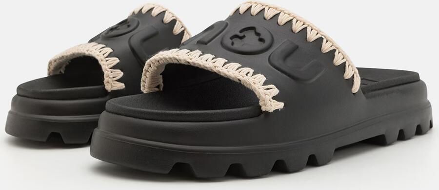 MOU Badslippers Dames Sequins Criss-cross Bio Sandal Maat: 41 Materiaal: Textiel Kleur: Zwart - Foto 12