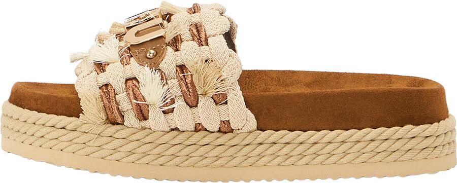 MOU Slippers Dames Monoband Rope Sandal Fringes Maat: 40 Materiaal: Raffia Kleur: Bruin - Foto 8