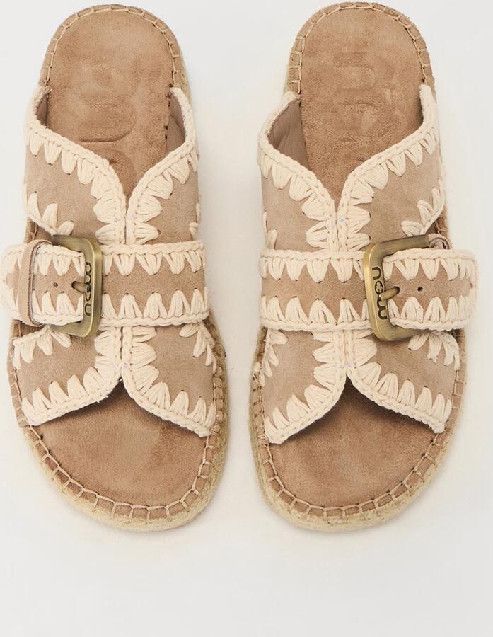MOU Slippers Dames Jute Sandal Maat: 41 Materiaal: Suède Kleur: Beige - Foto 10