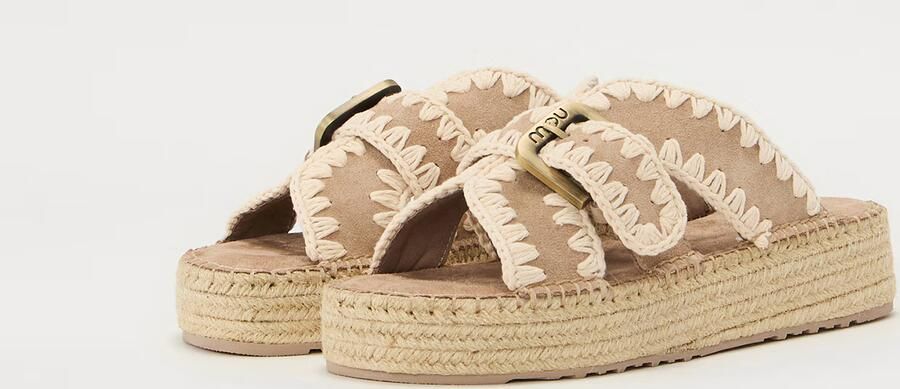 MOU Slippers Dames Jute Sandal Maat: 41 Materiaal: Suède Kleur: Beige - Foto 12