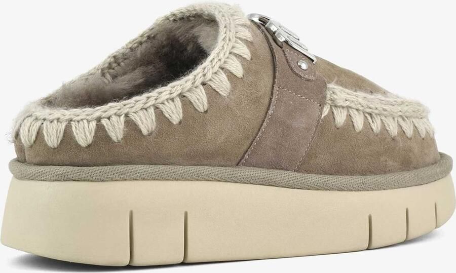 MOU Instappers Dames Bounce Clog Suède Beige - Foto 9