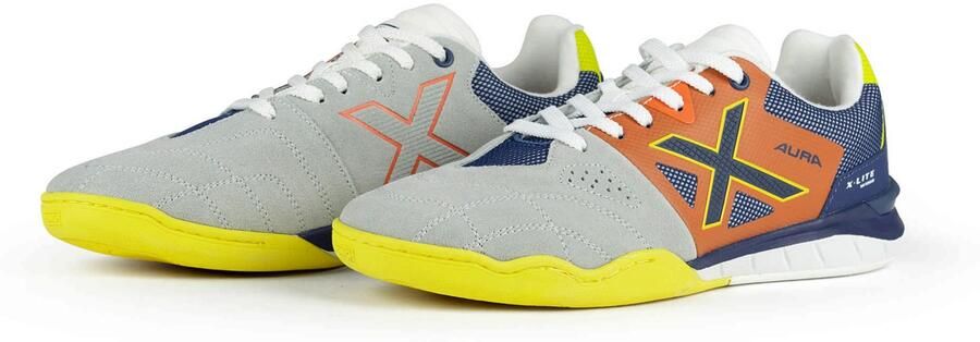 MUNICH Sneakers laag 'Aura' navy limoen grijs oranje - Foto 3