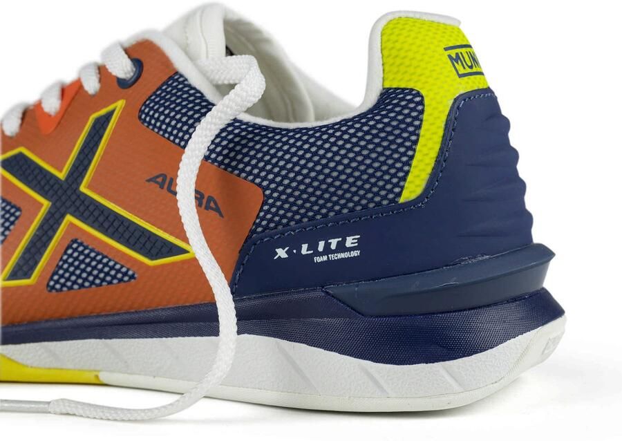 MUNICH Sneakers laag 'Aura' navy limoen grijs oranje - Foto 5