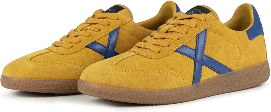 MUNICH Sneakers laag 'BARRU' blauw mosterd - Foto 4