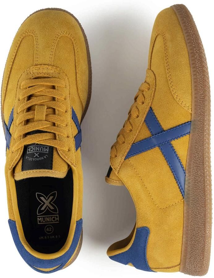 MUNICH Sneakers laag 'BARRU' blauw mosterd - Foto 3
