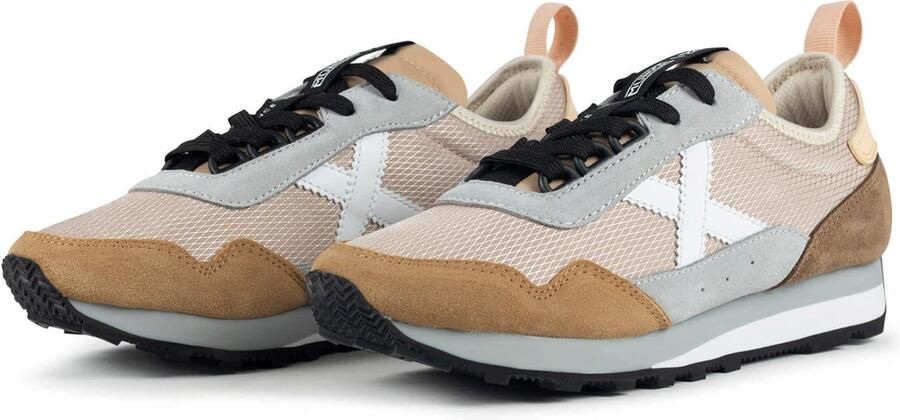 MUNICH Sneakers laag chocoladebruin gemengde kleuren - Foto 4
