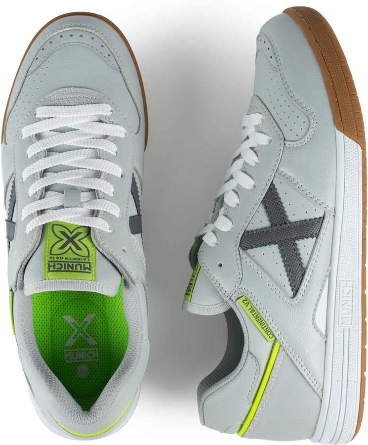 MUNICH Sneakers laag 'Continental V2' lichtgrijs donkergrijs limoen - Foto 2