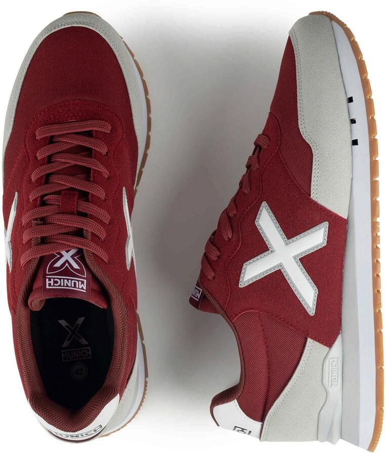 MUNICH Sneakers laag 'Dash 2.0' lichtgrijs bordeaux wit - Foto 2