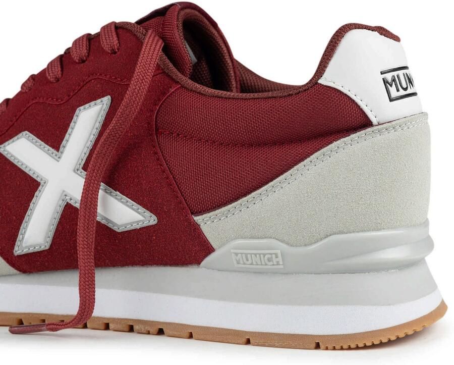 MUNICH Sneakers laag 'Dash 2.0' lichtgrijs bordeaux wit - Foto 3