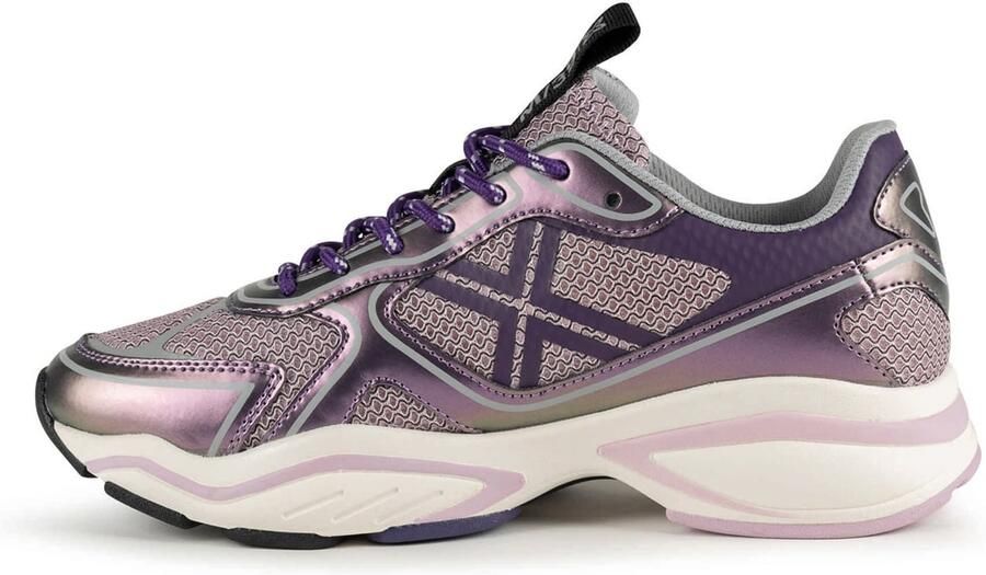MUNICH Sneakers laag 'Leap' zilvergrijs braam