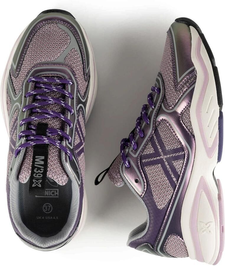 MUNICH Sneakers laag 'Leap' zilvergrijs braam - Foto 3