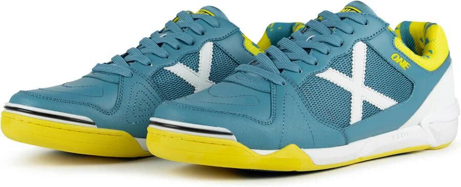 MUNICH Sneakers laag 'One' lichtblauw limoen - Foto 4