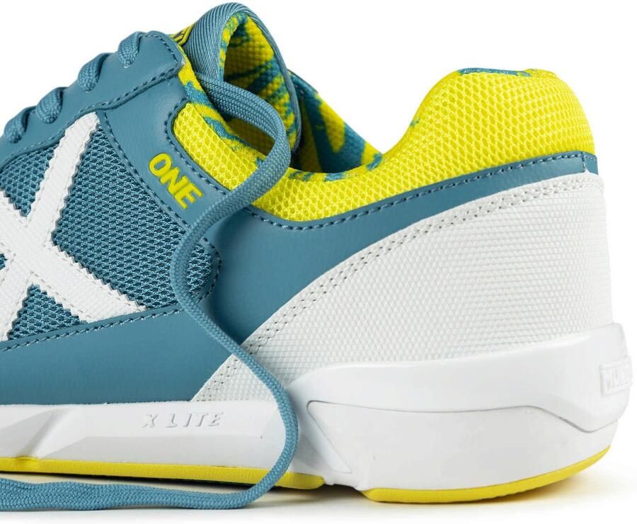 MUNICH Sneakers laag 'One' lichtblauw limoen - Foto 3
