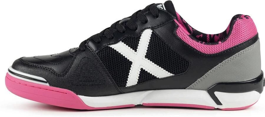 MUNICH Sneakers laag 'ONE' lichtgrijs fuchsia zwart wit