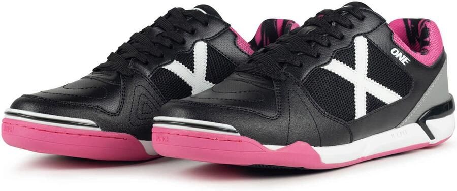 MUNICH Sneakers laag 'ONE' lichtgrijs fuchsia zwart wit - Foto 5