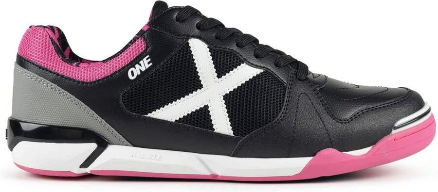 MUNICH Sneakers laag 'ONE' lichtgrijs fuchsia zwart wit - Foto 4