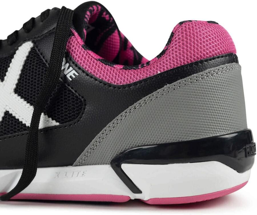 MUNICH Sneakers laag 'ONE' lichtgrijs fuchsia zwart wit - Foto 3