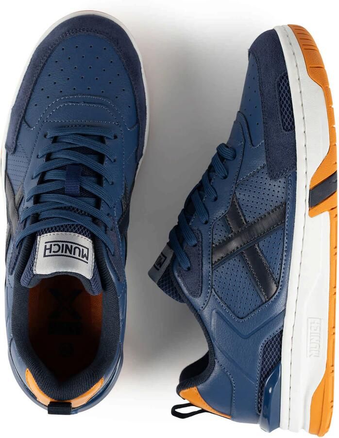 MUNICH Sneakers laag 'Pivot' nachtblauw cognac - Foto 3