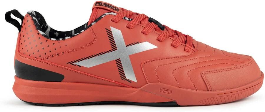 MUNICH Sneakers laag 'Rondito' rood zwart zilver