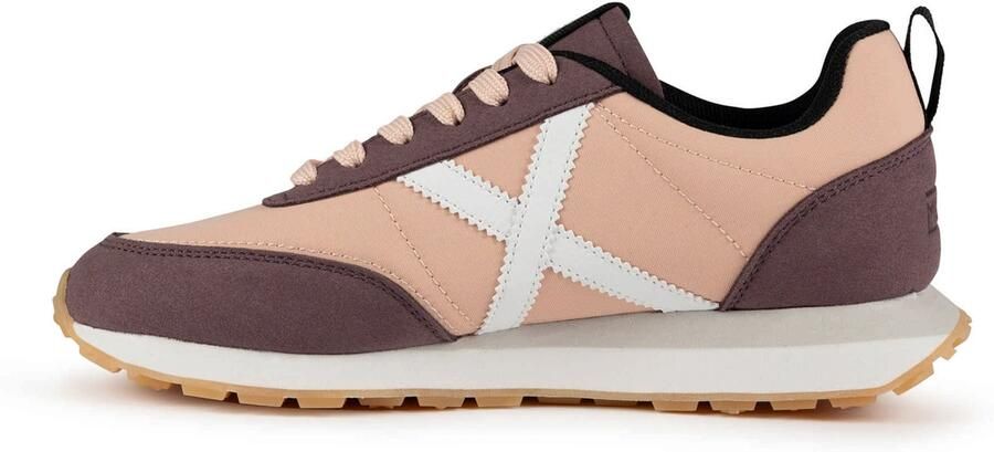 MUNICH Sneakers laag 'RUSH' donkerbruin pastelroze wit - Foto 2
