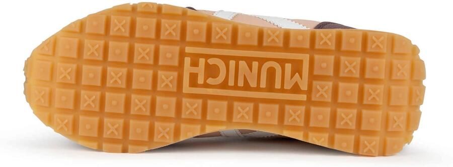 MUNICH Sneakers laag 'RUSH' donkerbruin pastelroze wit - Foto 6
